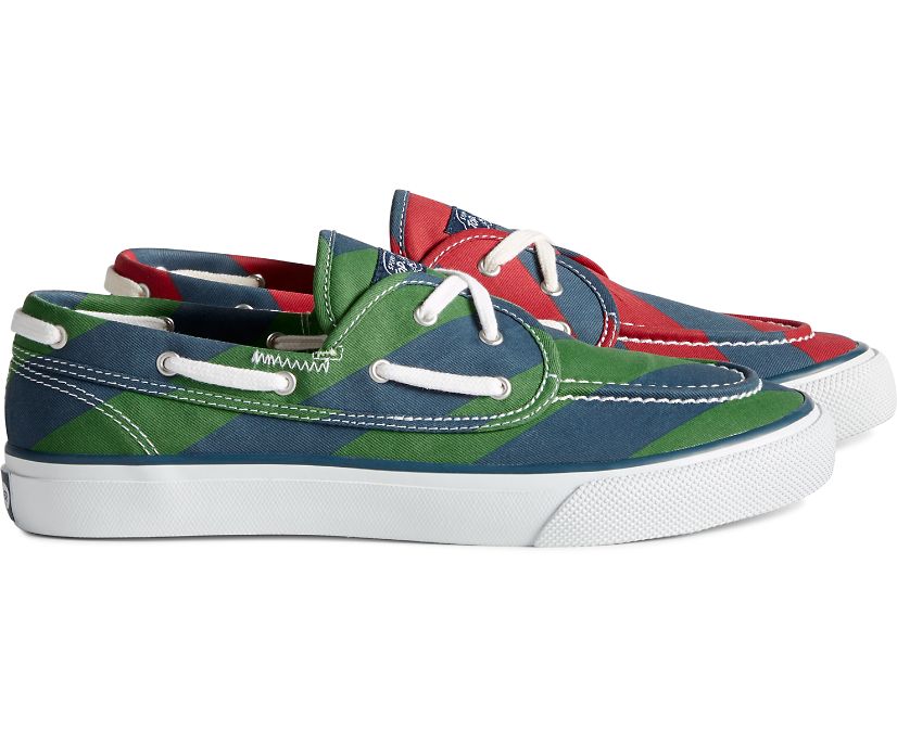 Sperry x Rowing Blazers Cloud Seamate 2-Eye Rugby Stripe Sneakers - Men's Sneakers - Red/Green [LR35
